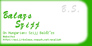 balazs szijj business card